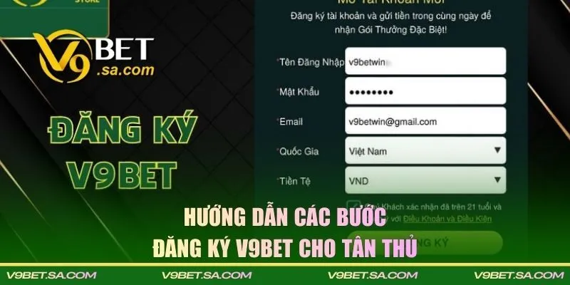 Hướng dẫn các bước đăng ký V9BET cho tân thủ